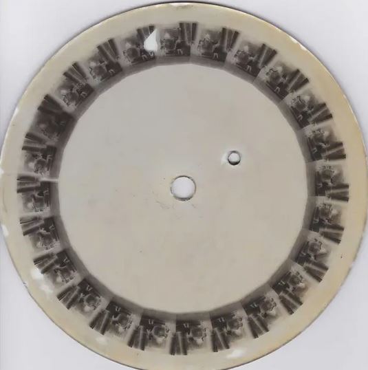 Sample 8-inch glass disc, 24 pictures.
